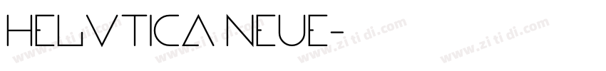 helvtica Neue字体转换
